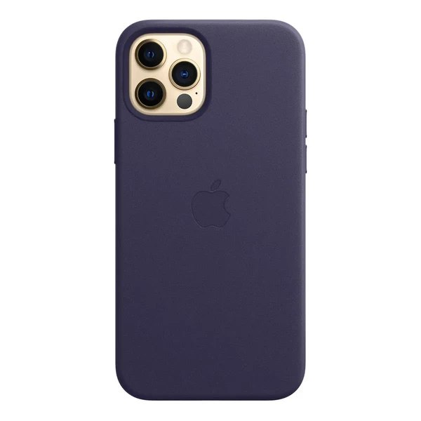 Кожаный чехол iLoungeMax Genuine Leather Case MagSafe Deep Violet для iPhone 12 Pro Max ОЕМ