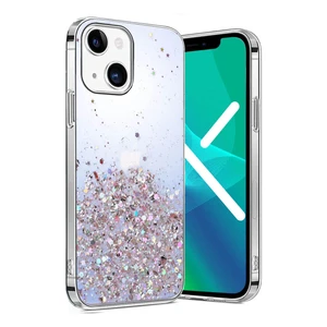 Силіконовий чохол з блискітками iLoungeMax Glitter Silicone Case Blue для iPhone 13  - Фото 1