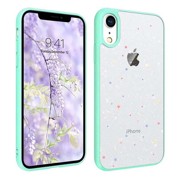 Блискучий чохол із зірками iLoungeMax Glitter Star Sky Blue для iPhone XR у Вінниці