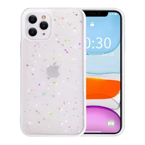 Блискучий чохол із зірками iLoungeMax Glitter Star White для iPhone 13 Pro