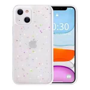 Блискучий чохол із зірками iLoungeMax Glitter Star White для iPhone 13  - Фото 1
