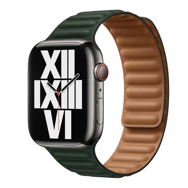 Ремінець iLoungeMax Leather Link Magnetic Sequoia Green для Apple Watch 41mm | 40мм | 38мм (S | M) OEM у Рівному