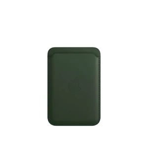 Кожаный чехол-бумажник iLoungeMax Leather Wallet MagSafe Sequoia Green для iPhone 15 | 14 | 13 | 12 OEM  - Фото 1