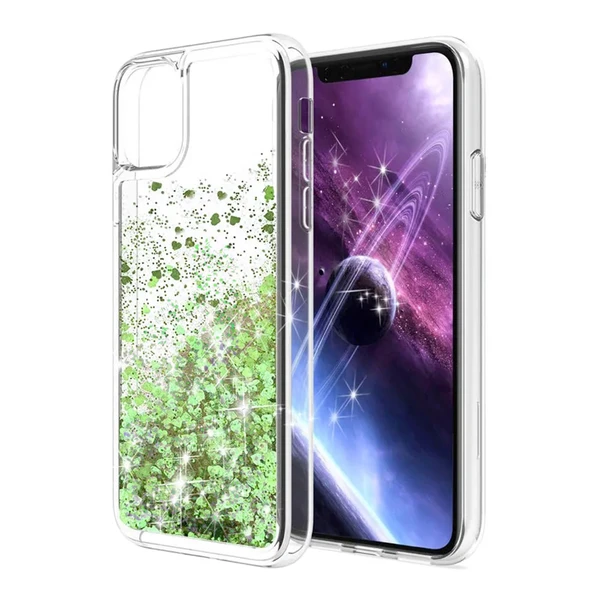 Чохол із рідкими блискітками iLoungeMax Glitter Heart White для iPhone 13 Pro в Івано-Франківську