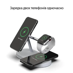 Беспроводное зарядное устройство iLoungeMax Magnetic Charger 5 in 1 Black для iPhone | AirPods | Apple Watch - Фото 3