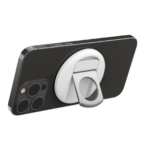 Держатель подставка MagSafe для iPhone на MacBook, превращает iPhone в веб-камеру, с кольцом (попсокетом) на палец | iLoungeMax Camera Mount White - Фото 3