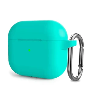 Силиконовый чехол с карабином iLoungeMax Mint Green для AirPods 3