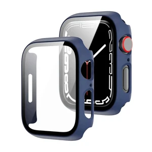 Защитный чехол со стеклом iLoungeMax Navy Blue Premium Case PC+Glass для Apple Watch 41mm Series 8 | 7