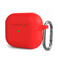 Силиконовый чехол с карабином iLoungeMax Red для AirPods 3  - Фото 1