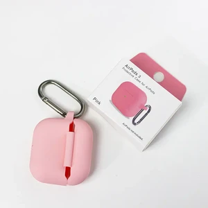 Силиконовый чехол с карабином iLoungeMax Pink для AirPods 3 - Фото 4