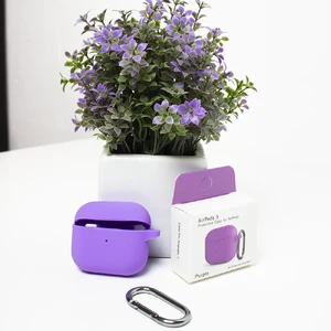 Силиконовый чехол с карабином iLoungeMax Purple для AirPods 3 - Фото 2