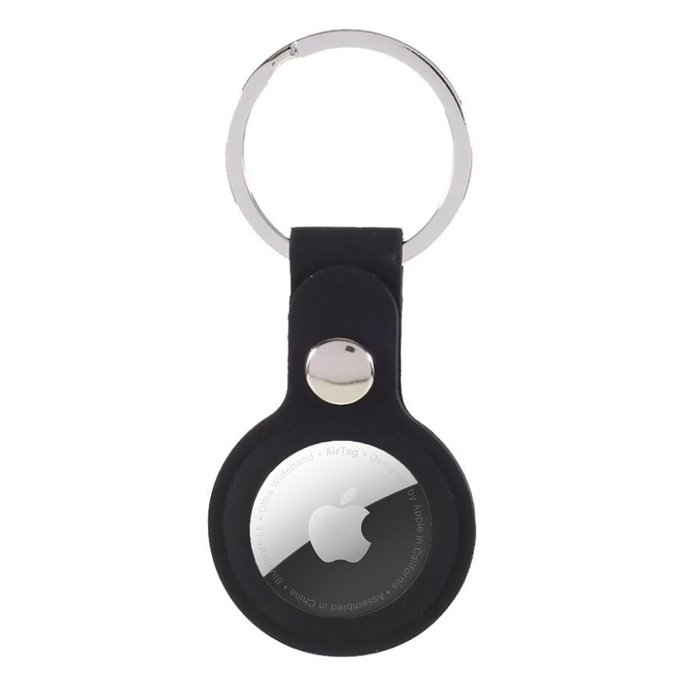 Силиконовый брелок с кольцом iLoungeMax Silicone Keychain Case Black для AirTag в Виннице