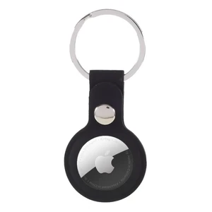 Силиконовый брелок с кольцом iLoungeMax Silicone Keychain Case Black для AirTag  - Фото 1