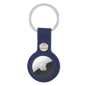 Силиконовый брелок с кольцом iLoungeMax Silicone Keychain Case Blue для AirTag  - Фото 1
