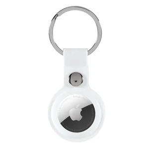 Силиконовый брелок с кольцом iLoungeMax Silicone Keychain Case White для AirTag  - Фото 1