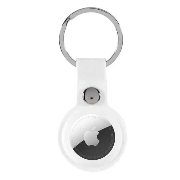 Силіконовий брелок з кільцем iLoungeMax Silicone Keychain Case White для AirTag у Вінниці