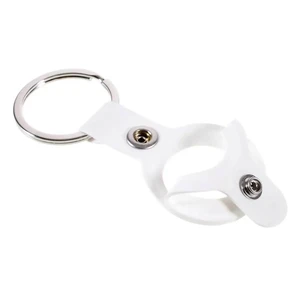 Силиконовый брелок с кольцом iLoungeMax Silicone Keychain Case White для AirTag - Фото 3