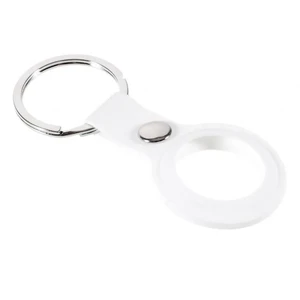 Силиконовый брелок с кольцом iLoungeMax Silicone Keychain Case White для AirTag - Фото 2