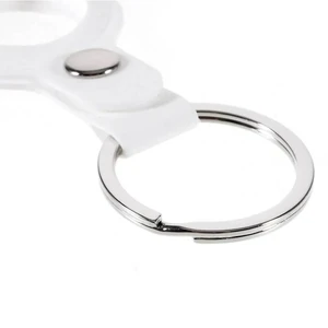 Силиконовый брелок с кольцом iLoungeMax Silicone Keychain Case White для AirTag - Фото 4
