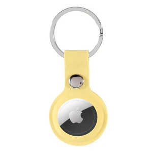 Силиконовый брелок с кольцом iLoungeMax Silicone Keychain Case Yellow для AirTag  - Фото 1