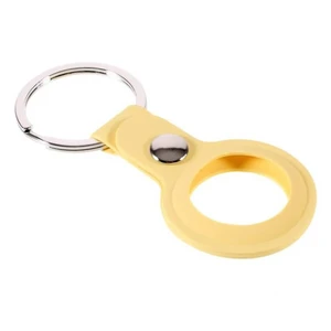 Силиконовый брелок с кольцом iLoungeMax Silicone Keychain Case Yellow для AirTag - Фото 2