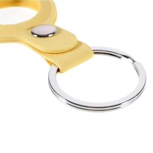 Силиконовый брелок с кольцом iLoungeMax Silicone Keychain Case Yellow для AirTag - Фото 4