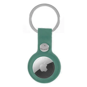 Силіконовий брелок з кільцем iLoungeMax Silicone Keychain Case Green для AirTag  - Фото 1