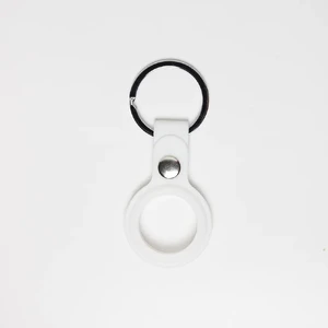 Силиконовый брелок с кольцом iLoungeMax Silicone Keychain Case White для AirTag - Фото 5