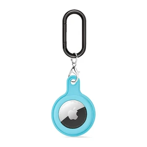 Силіконовий брелок c карабіном iLoungeMax Soft Protection Case Clip Aquamarine для AirTag