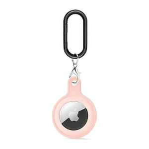 Силиконовый брелок c карабином iLoungeMax Soft Protection Case Clip Peach для AirTag