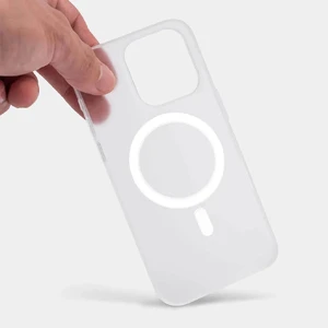 Ультра-тонкий чохол iLoungeMax Soft Touch MagSafe Frosted Clear для iPhone 16 Pro - Фото 2