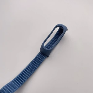 Нейлоновий ремінець iLoungeMax Sport Loop Blue для Xiaomi Mi Band 5 | 6 - Фото 2