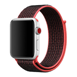 Купить Ремешок iLoungeMax Sport Loop Crimson Black для Apple Watch 45mm | 44mm | 42mm Series SE | 7 | 6 | 5 | 4 | 3 | 2 | 1 OEM