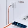 Поворотный зарядный кабель iLoungeMax Super Fast Charger Cable USB to Lightning 120W Orange 1m - Фото 4