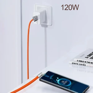 Поворотний зарядний кабель iLoungeMax Super Fast Charger Cable USB to Lightning 120W Yellow 1m (Уцінка) - Фото 4