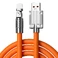 Поворотный зарядный кабель iLoungeMax Super Fast Charger Cable USB to Lightning 120W Orange 1m  - Фото 1