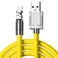 Поворотний зарядний кабель iLoungeMax Super Fast Charger Cable USB to Lightning 120W Yellow 1m  - Фото 1
