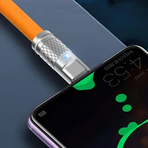 Зарядний кабель iLoungeMax Super Fast Charger Cable USB to Type-C 120W Orange 1m - Фото 3