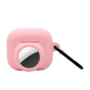 Силиконовый чехол с карабином iLoungeMax 2-in-1 Pink для AirPods 3 | AirTag