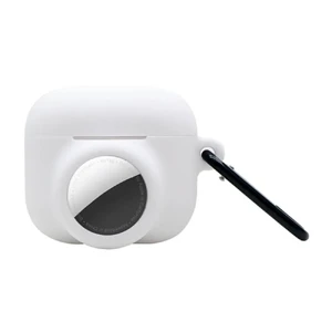 Силиконовый чехол с карабином iLoungeMax 2-in-1 White для AirPods 3 | AirTag
