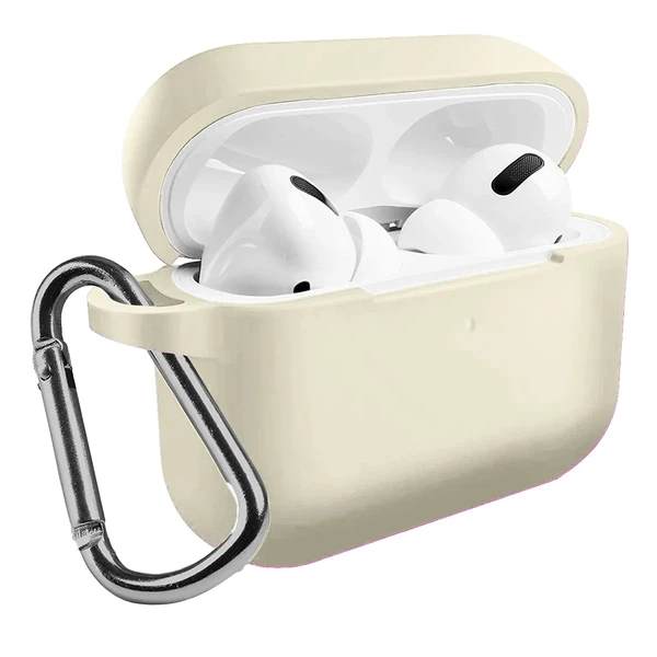 Чохол із карабіном iLoungeMax TPU Case Antique White для AirPods Pro у Рівному