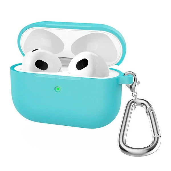 Силіконовий чохол з карабіном iLoungeMax TPU Case Emerald для AirPods 3 у Вінниці