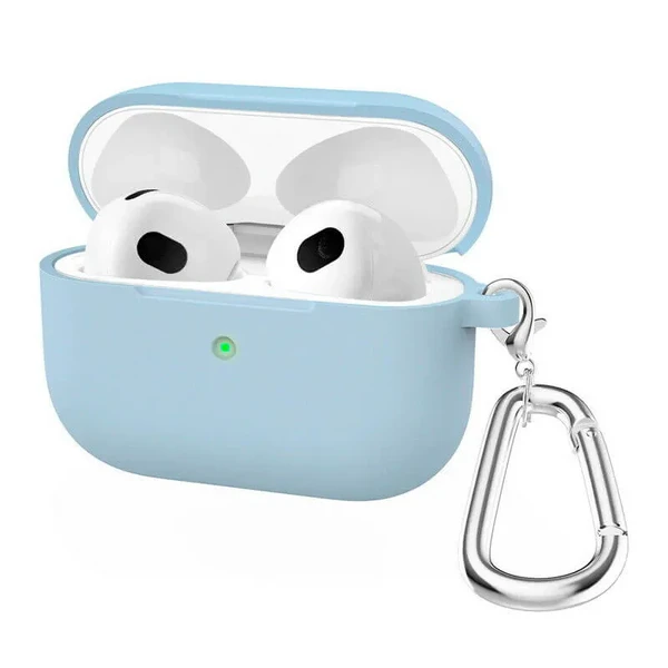 Силіконовий чохол із карабіном iLoungeMax TPU Case Light Blue для AirPods 3 у Вінниці