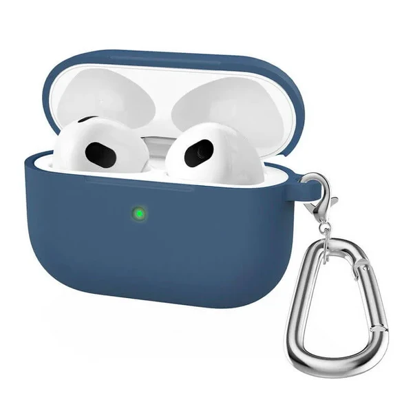 Силіконовий чохол з карабіном iLoungeMax TPU Case Midnight Blue для AirPods 3 у Вінниці