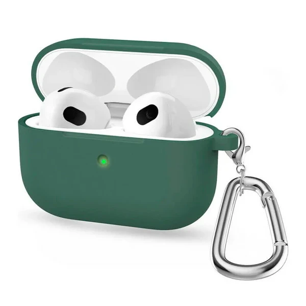Силіконовий чохол з карабіном iLoungeMax TPU Case Olive Green для AirPods 3 у Вінниці