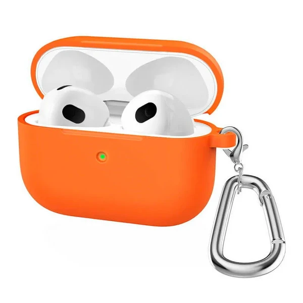 Силіконовий чохол з карабіном iLoungeMax TPU Case orange для AirPods 3 у Вінниці