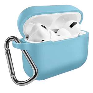 Чохол із карабіном iLoungeMax TPU Case Sea Blue для AirPods Pro  - Фото 1