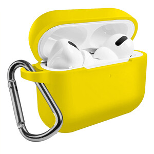 Чохол із карабіном iLoungeMax TPU Case Yellow для AirPods Pro