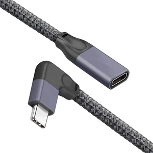Кутовий подовжувач iLoungeMax USB Type-C USB-C 3.1 10Gbp/s 90° 1.5м для MacBook | iPad  - Фото 1