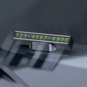 Парковочная карта Baseus Square Bar Temporary Parking Number Plate Black - Фото 3